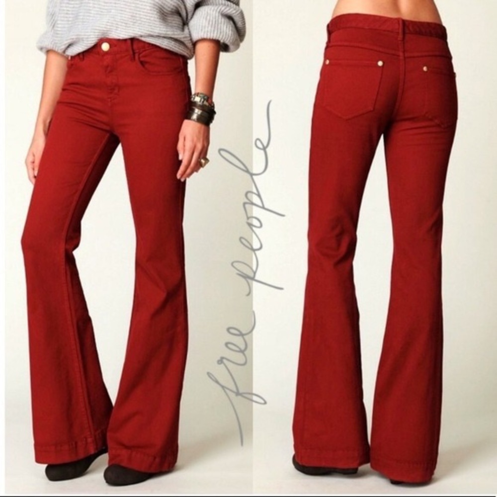 Free People Low Rise Flare Jean